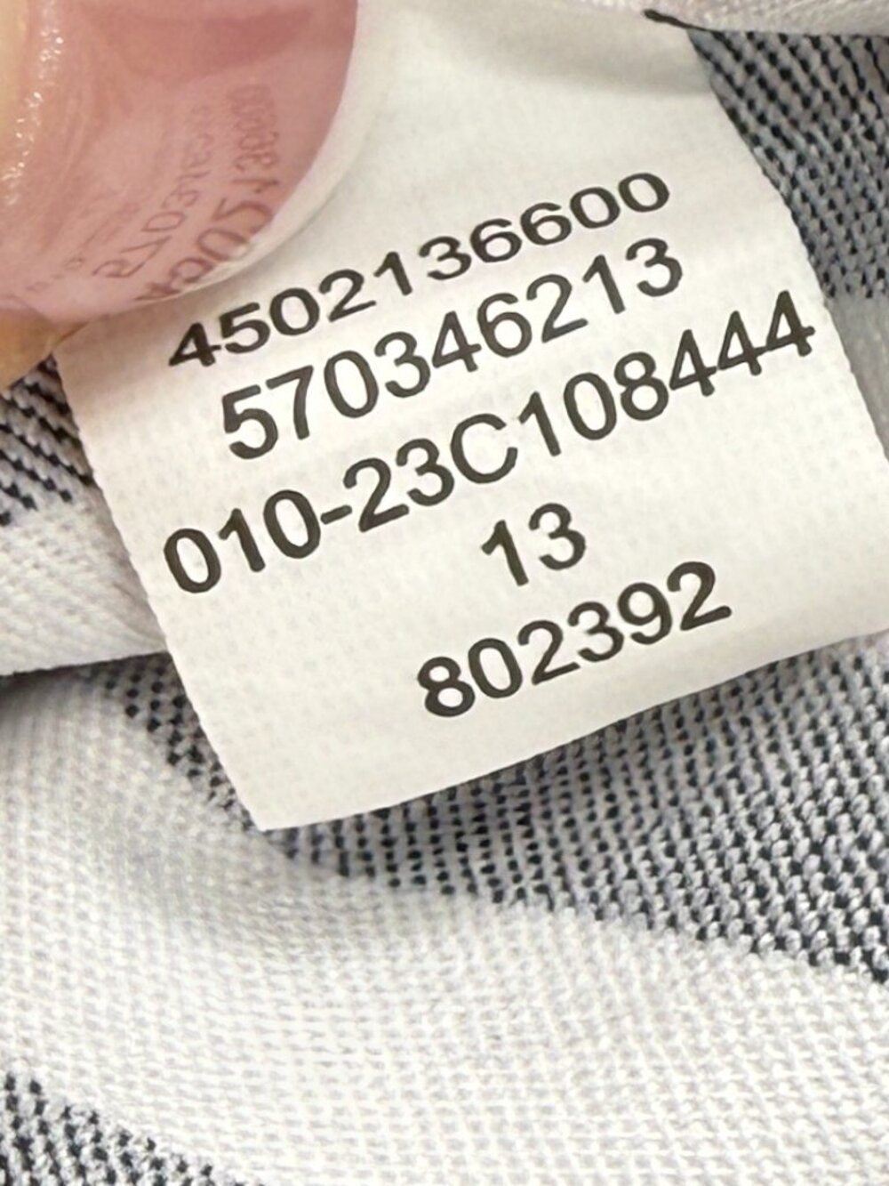 Chicos Gray White Striped Button Down Shirt 3/4 Sleeve Size 2 US 12 - Picture 10 of 11